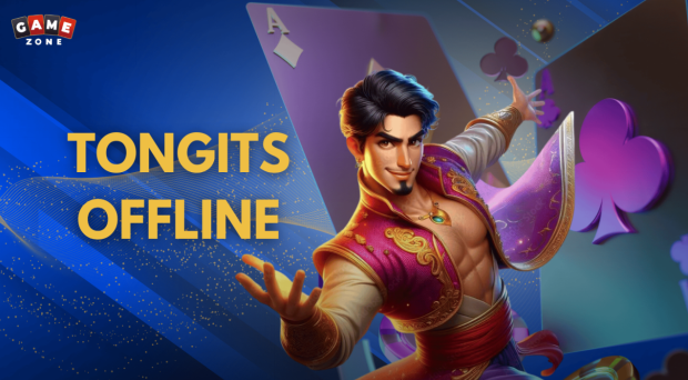 A player focuses on card counting strategies in an offline Tongits game.