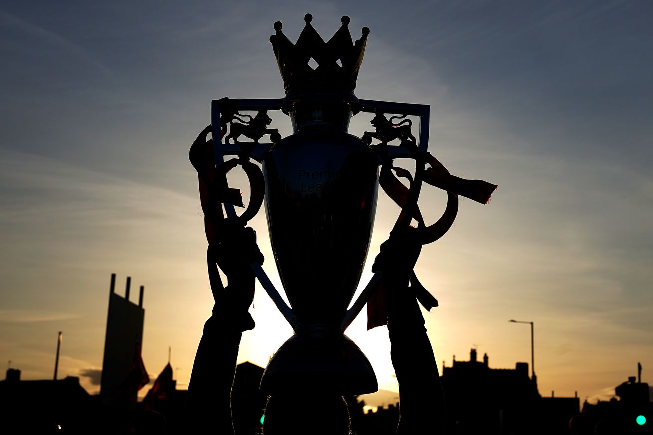 Liverpool fans celebrate victory in the Premier League - Anfield