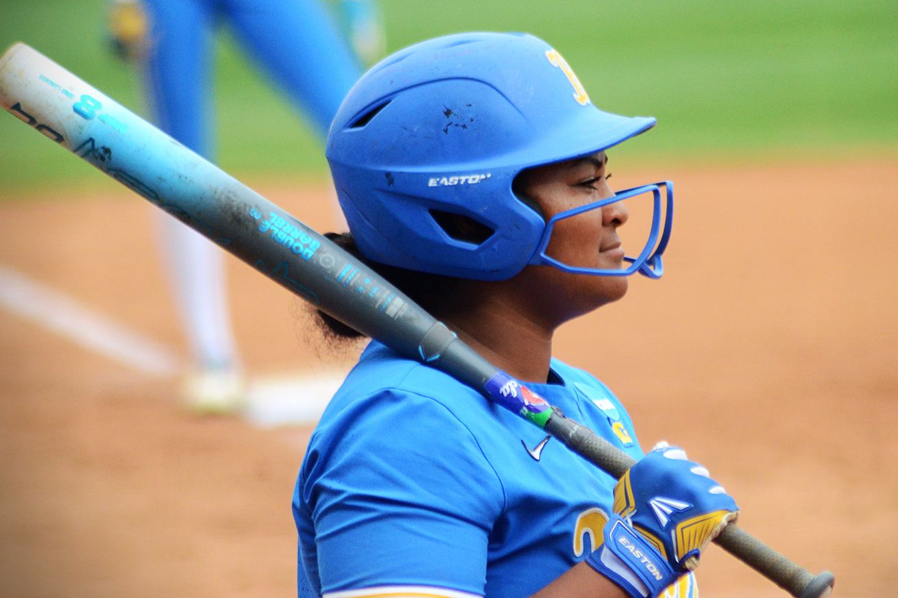 UCLA shortstop Kaniya Bragg prepares to enter the batter’s box on Sunday, May 25, 2025, at the Super Regional in Columbia, S.C.