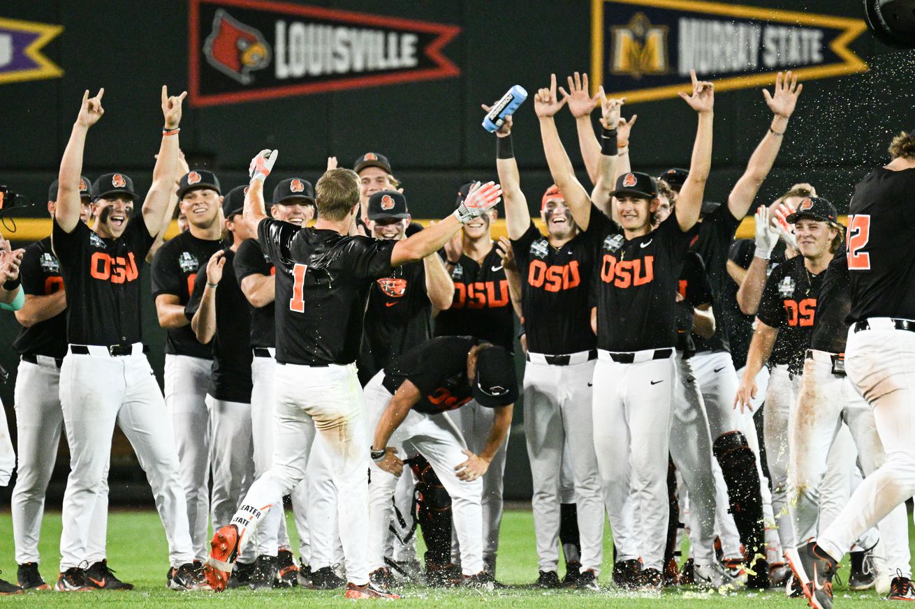NCAA Baseball: College World Series-Louisville v Oregon State