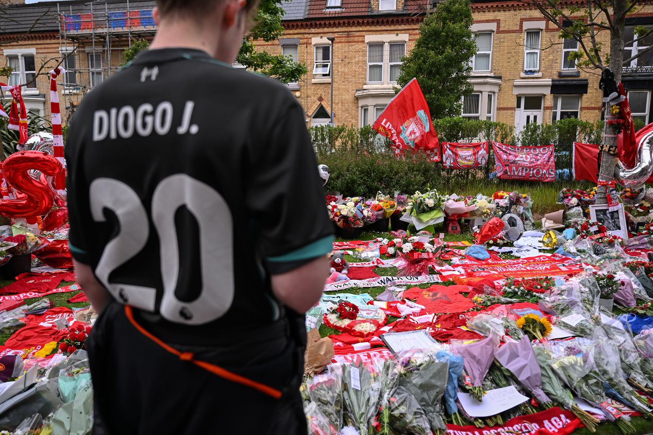 Tributes Laid For Diogo Jota At Anfield