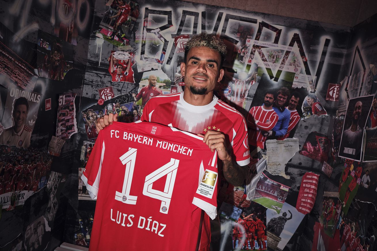 FC Bayern München Unveil New Signing Luis Diaz